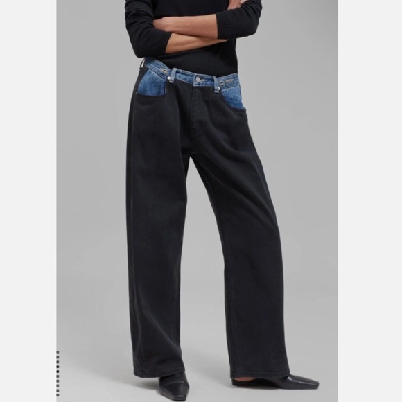 The Frankie Shop Black and Blue Wide Leg Pants - Picture 3 of 15